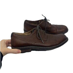 1901 Dress Shoes Mens Size 10.5M Lace Up Oxford Pebbled Leather Brown
